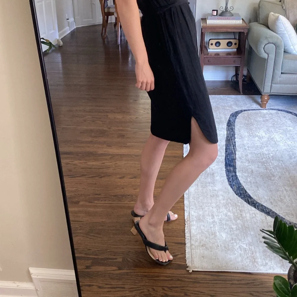 Billy Reid dolman sleeve button up dress black - Picture 2 of 12
